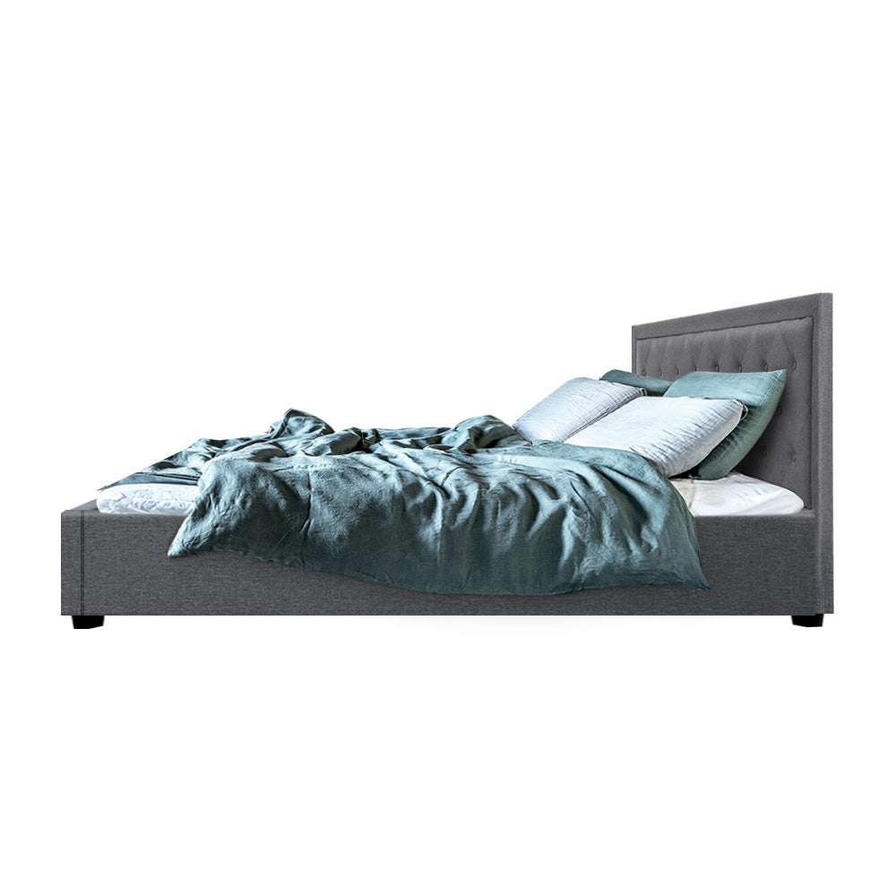 Marlook Bed Frame Double Size Gas Lift Grey TIYO