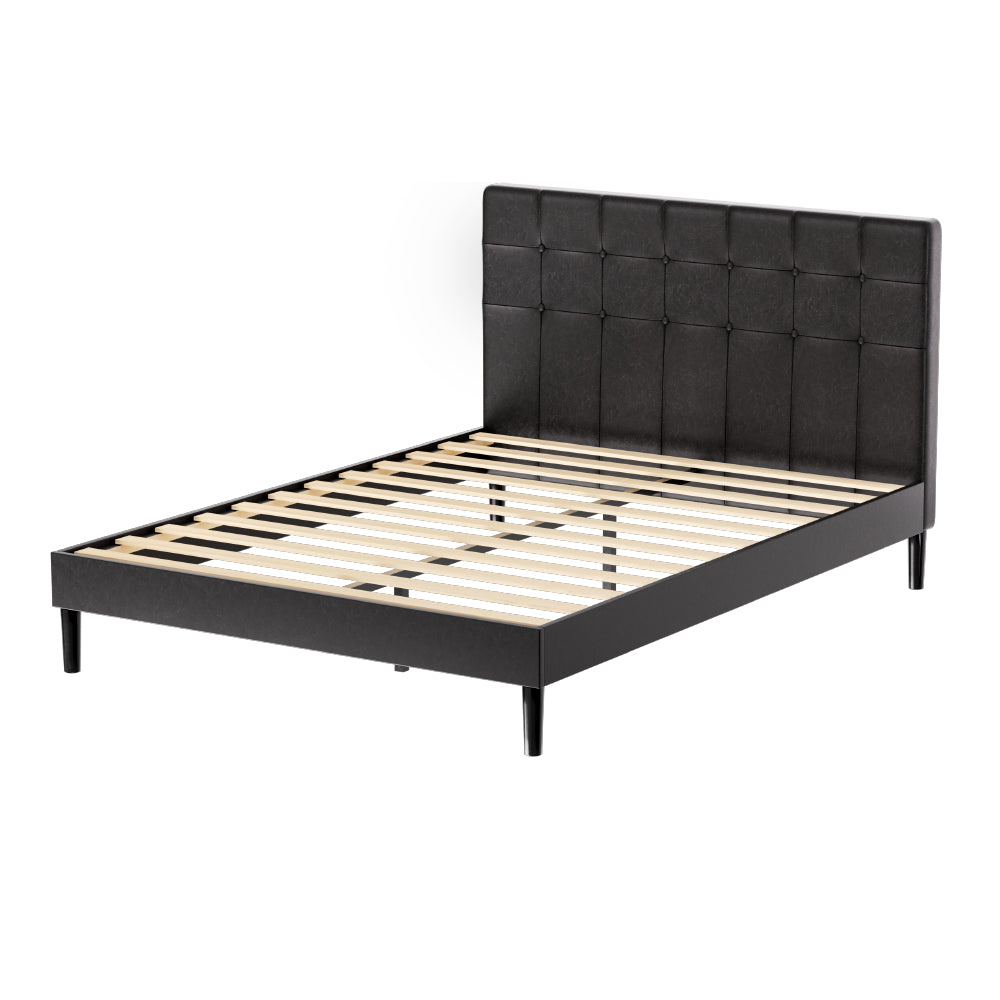 Marlook Bed Frame Double Size LED Black RAVI