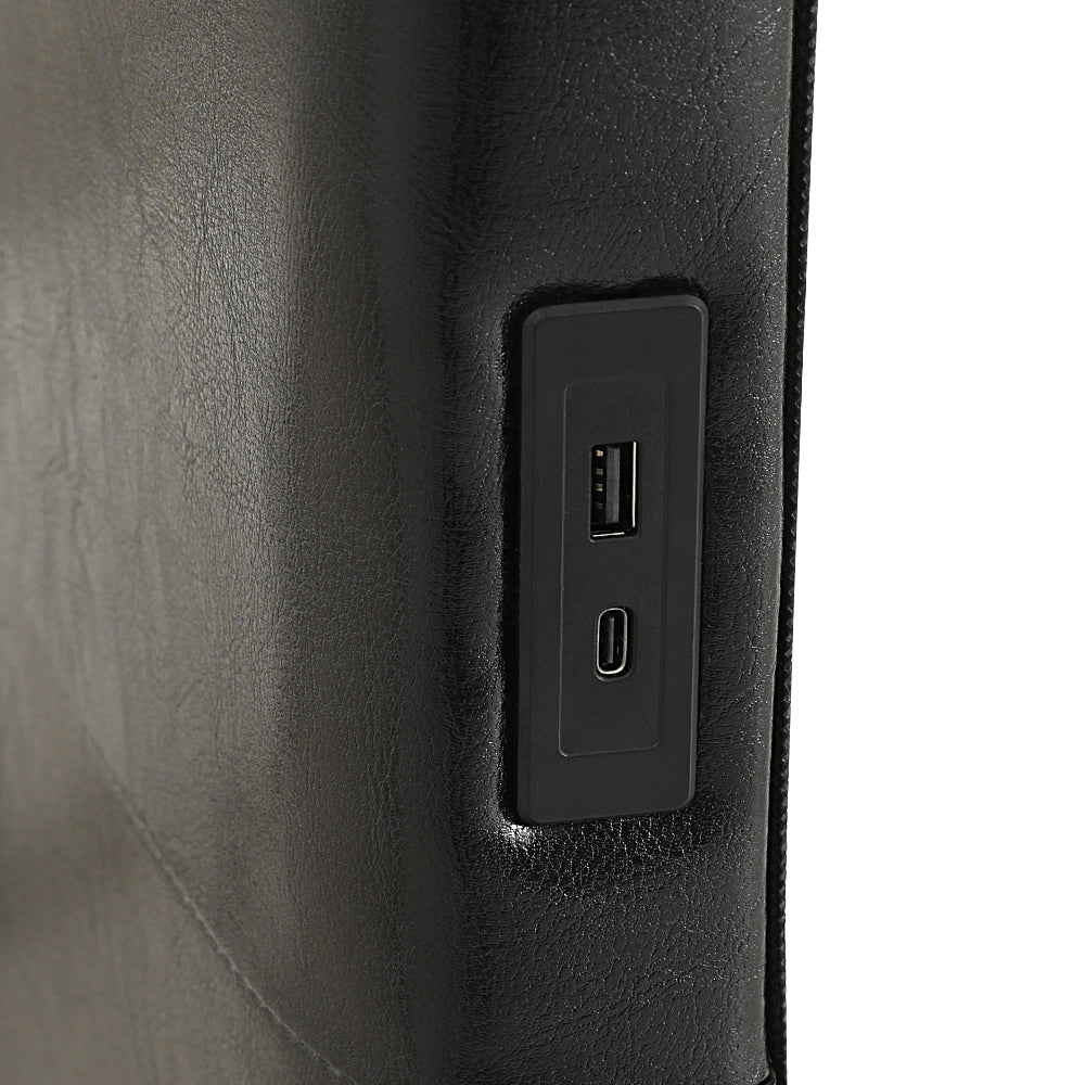 Marlook Bed Frame Double Size LED Black RAVI