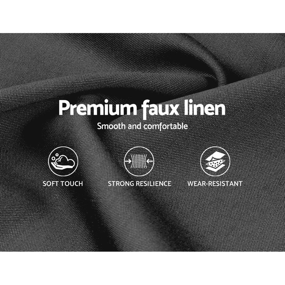 Marlook Bed Head King Size Fabric - CAPPI Charcoal