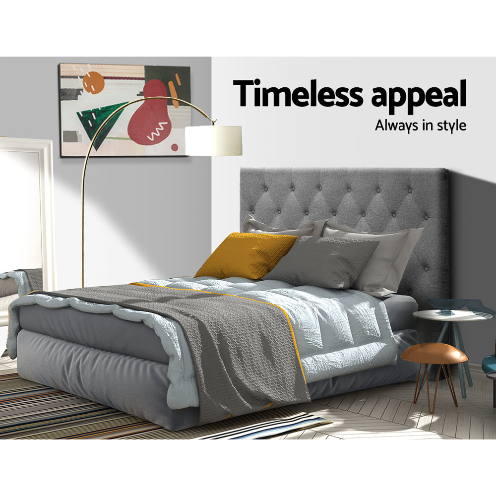 Marlook Bed Head King Single Size Fabric - CAPPI Grey