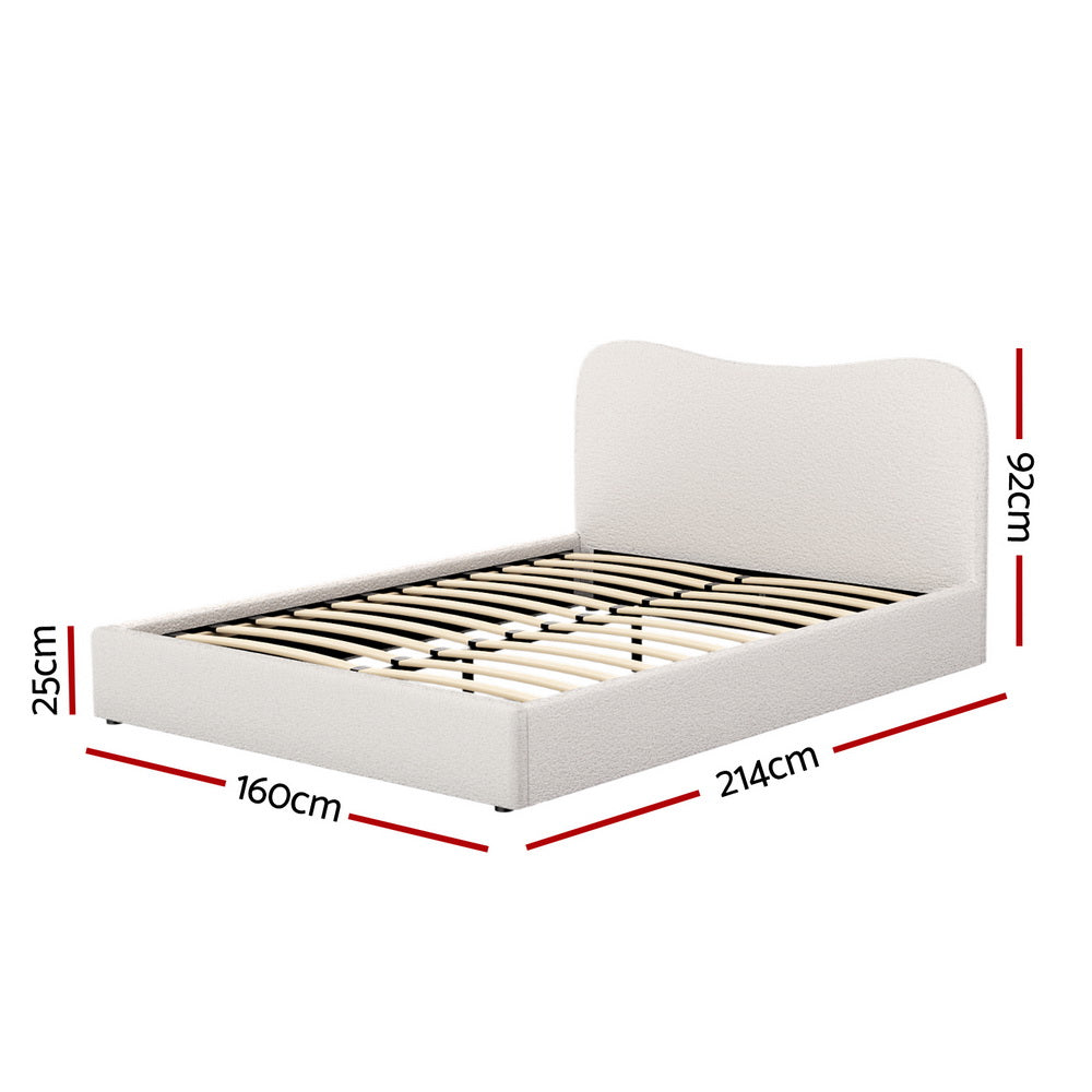 Marlook Bed Frame Queen Size Boucle DARA