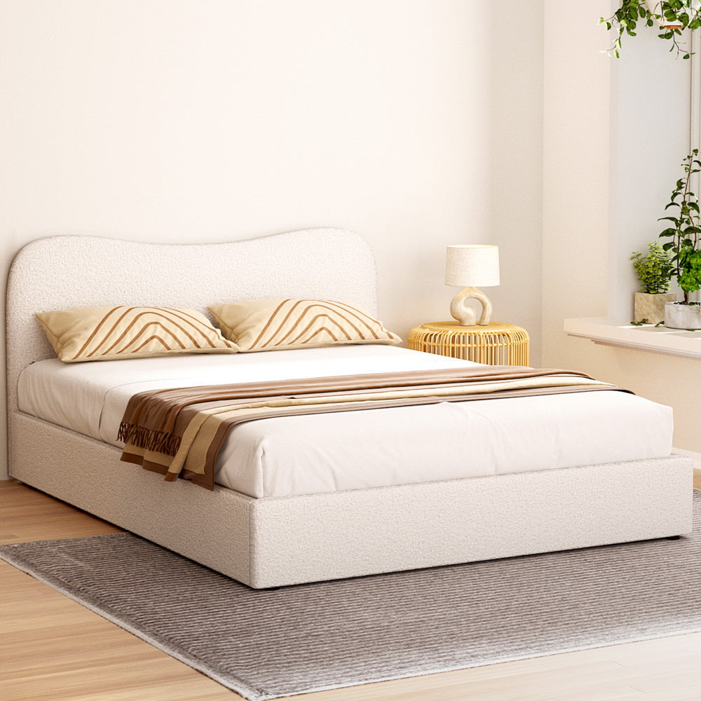 Marlook Bed Frame Queen Size Boucle DARA