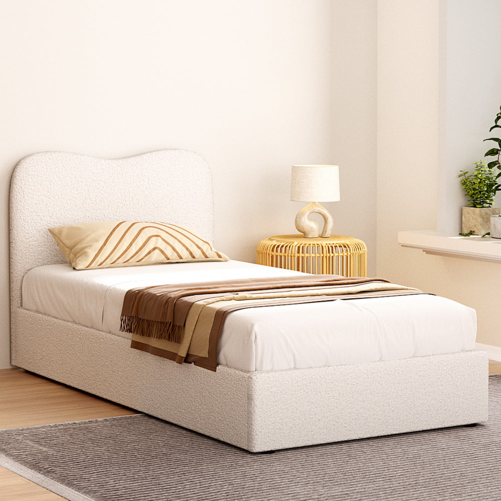 Marlook Bed Frame Single Size Boucle DARA
