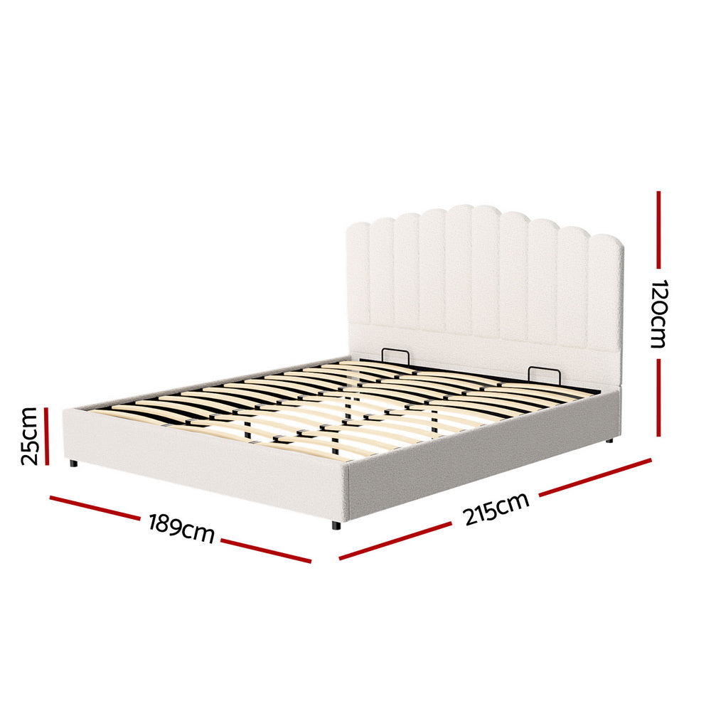 Marlook Bed Frame King Size Boucle FION