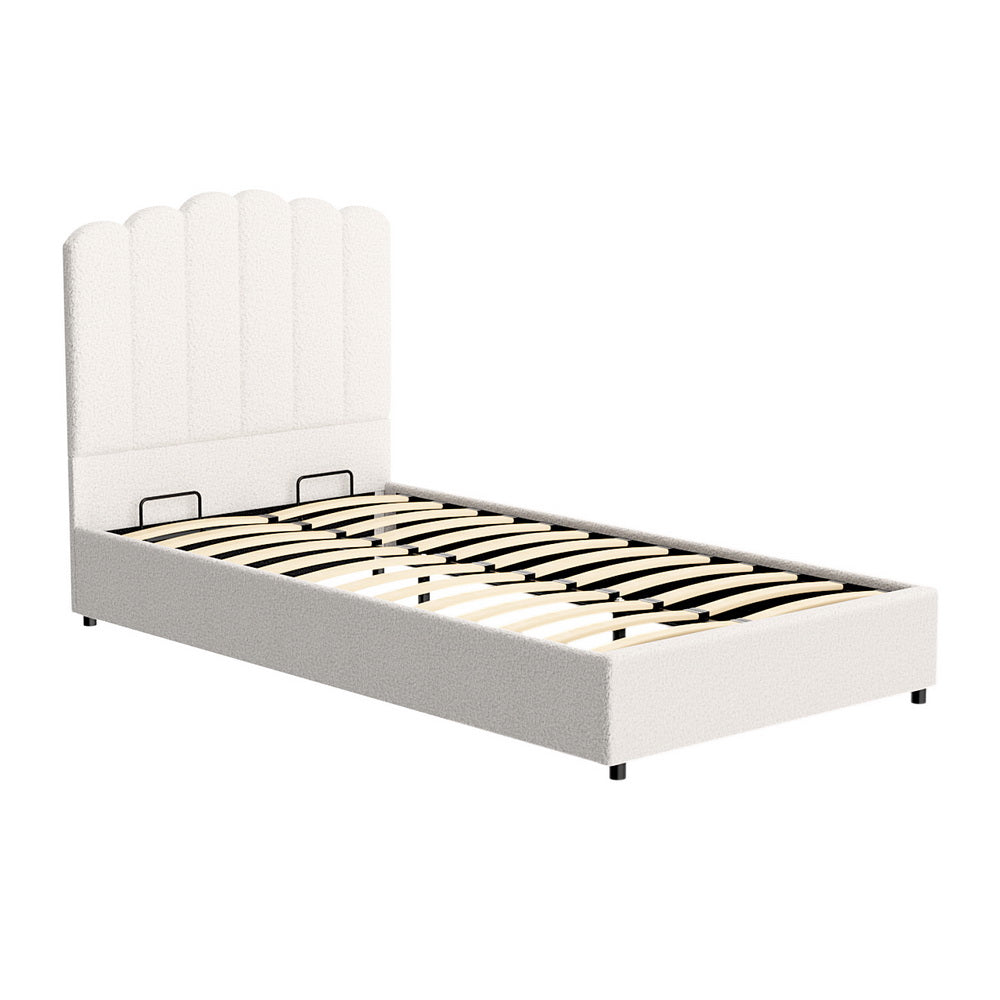 Marlook Bed Frame King Single Size Boucle FION