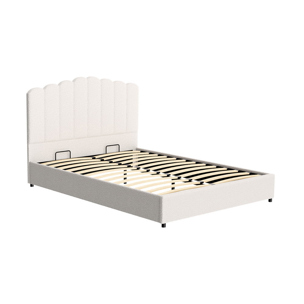 Marlook Bed Frame Queen Size Boucle FION