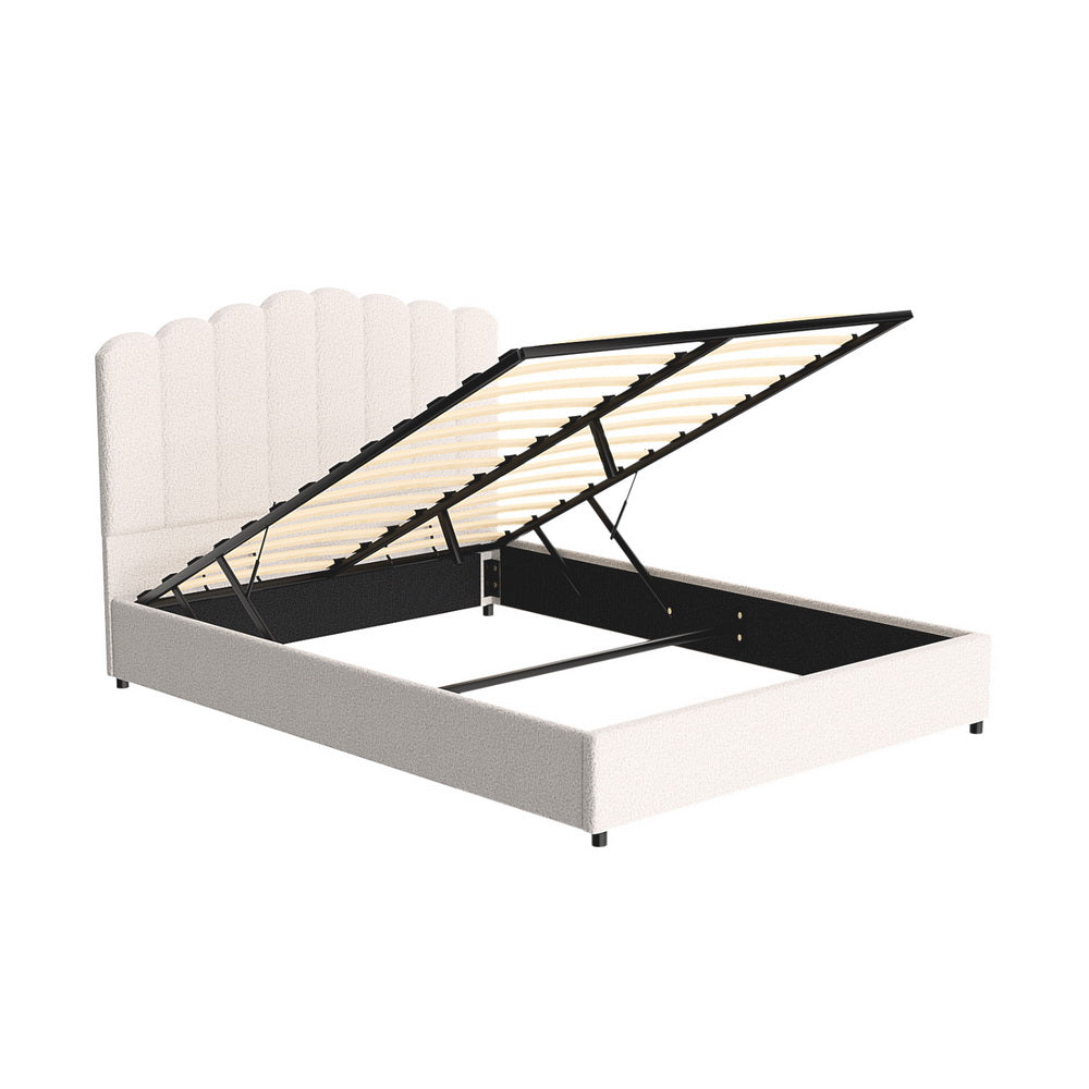 Marlook Bed Frame Queen Size Boucle FION