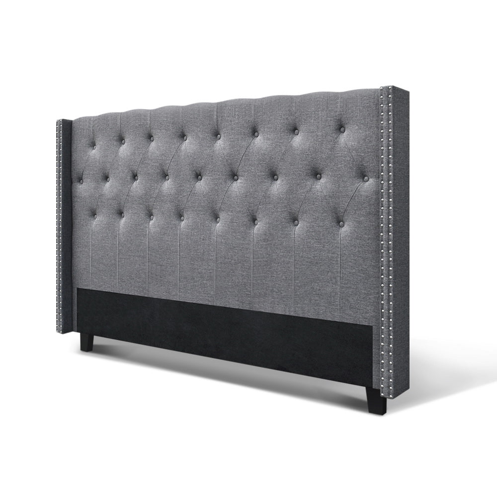 Marlook Bed Head King Size Fabric - LUCA Grey