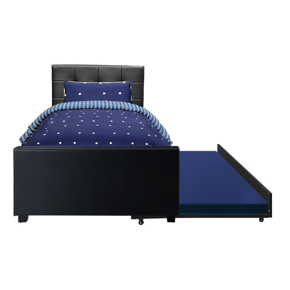 Marlook Bed Frame King Single Size Trundle Daybed Black