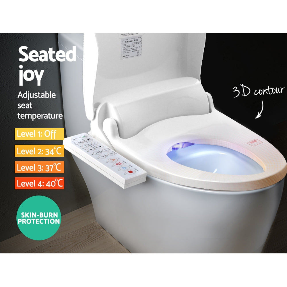 Marlook Electric Bidet Toilet Seat Cover Bathroom Spray Water Wash V Shape