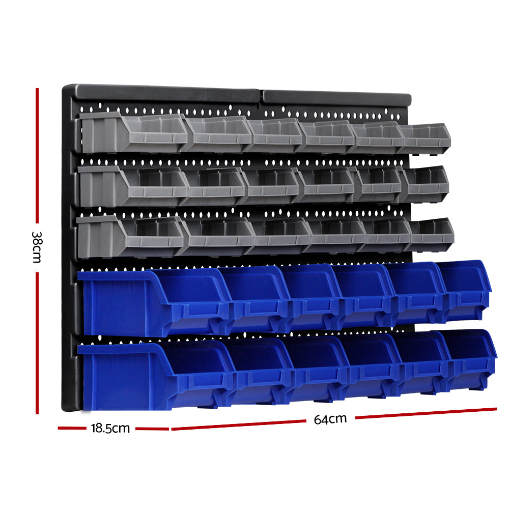 Marlook 60 Storage Bin Rack Wall Mounted