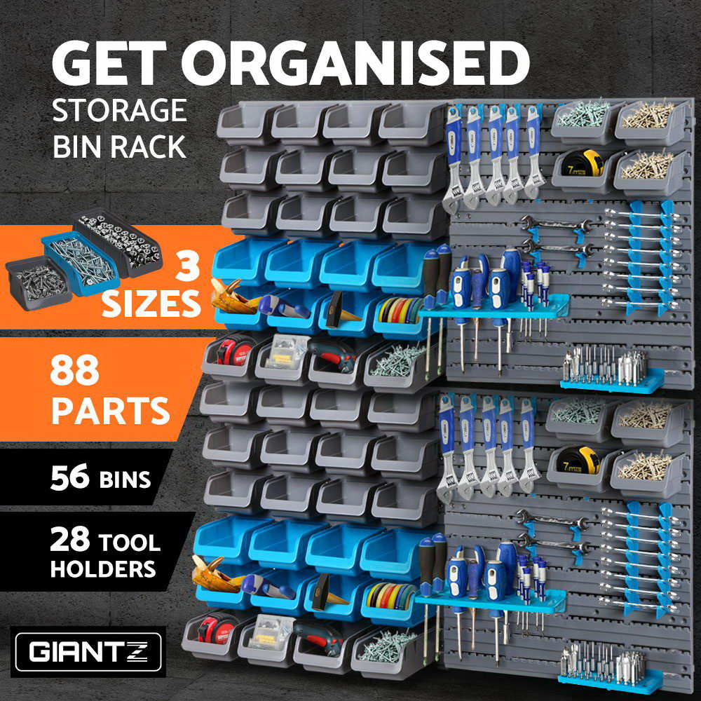 Marlook 88 Storage Bin Rack Wall Mounted
