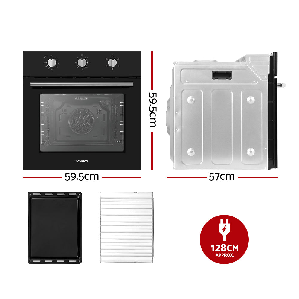 Marlook 60cm Electric Built In Wall Oven Stainless Steel