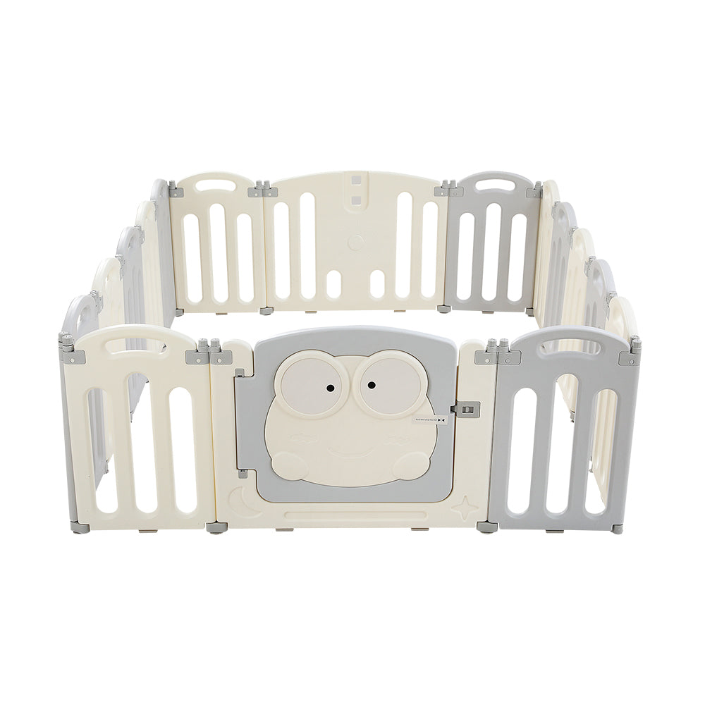 Marlook Baby Playpen 16 Panels Foldable Toddler Fence Safety Play Activity Centre