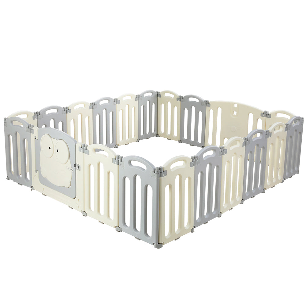 Marlook Baby Playpen 20 Panels Foldable Toddler Fence Safety Play Activity Centre
