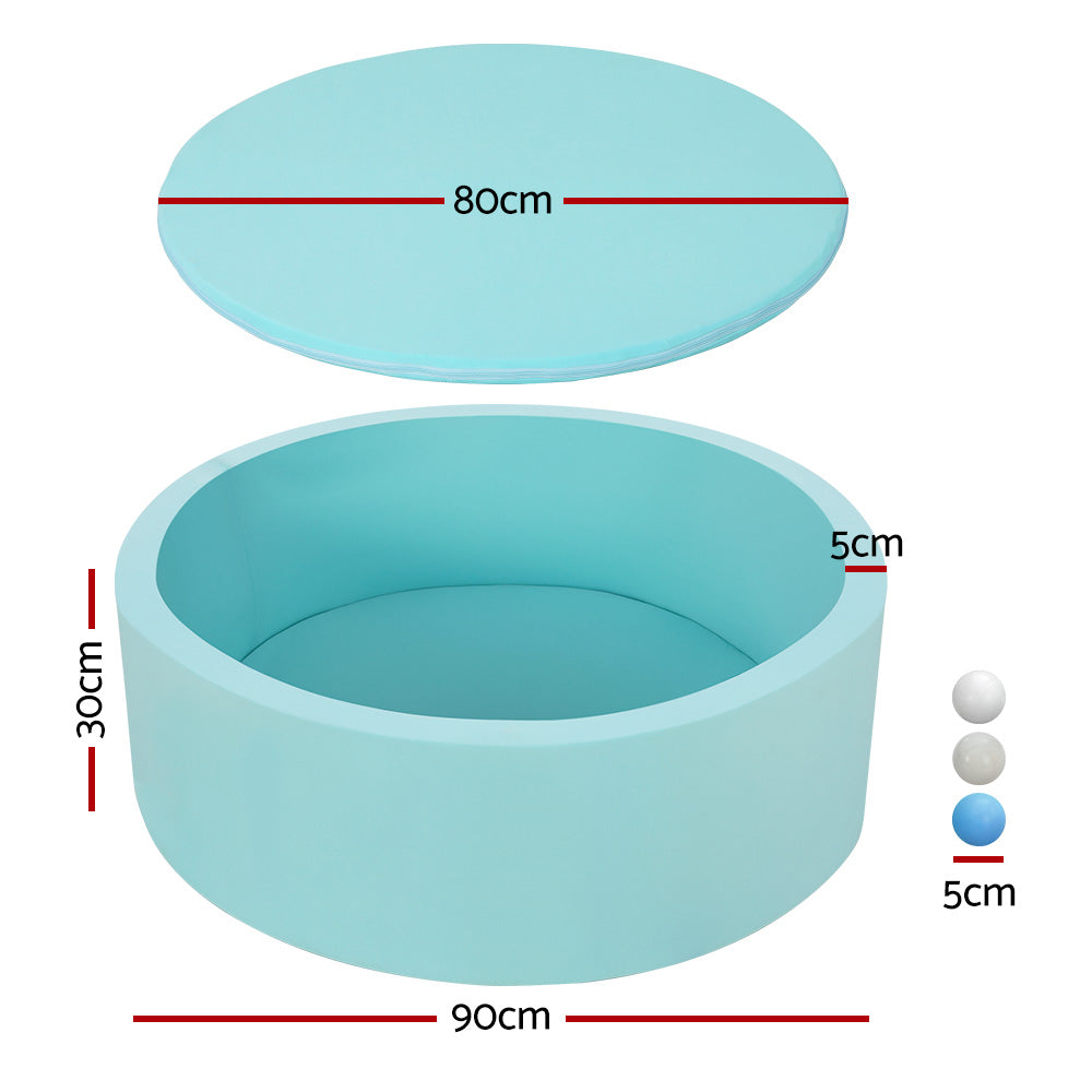 Marlook Kids Ball Pit 90x30cm Ocean Foam Play Pool Barrier Toys Children Blue