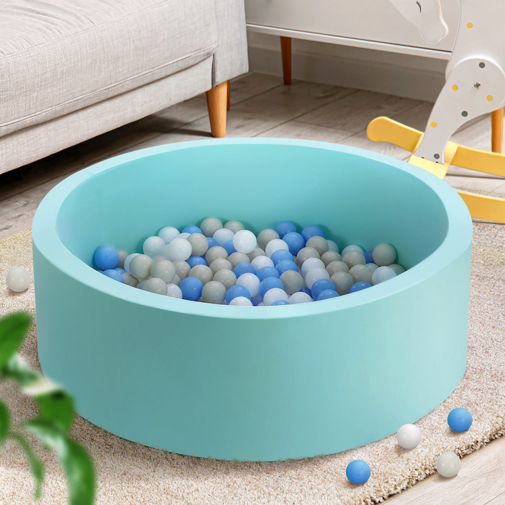 Marlook Kids Ball Pit 90x30cm Ocean Foam Play Pool Barrier Toys Children Blue