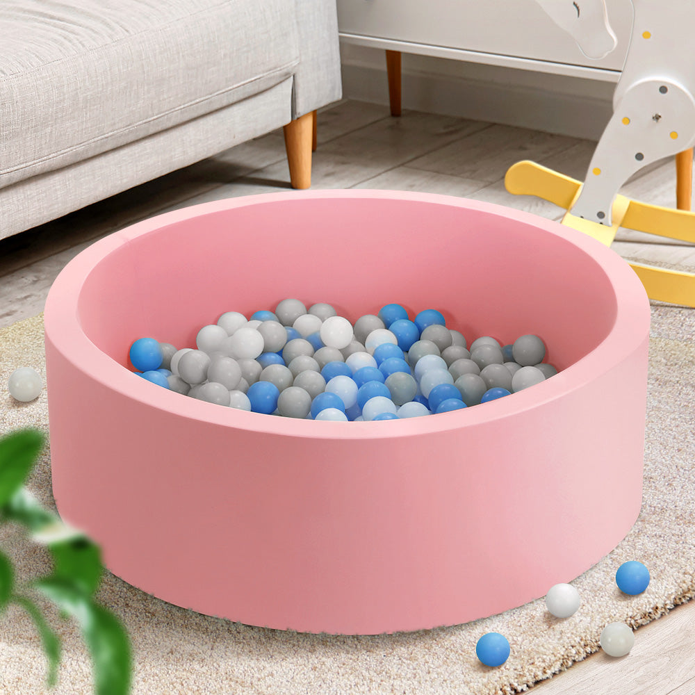 Marlook Kids Ball Pit 90x30cm Ocean Foam Play Pool Barrier Toys Children Pink