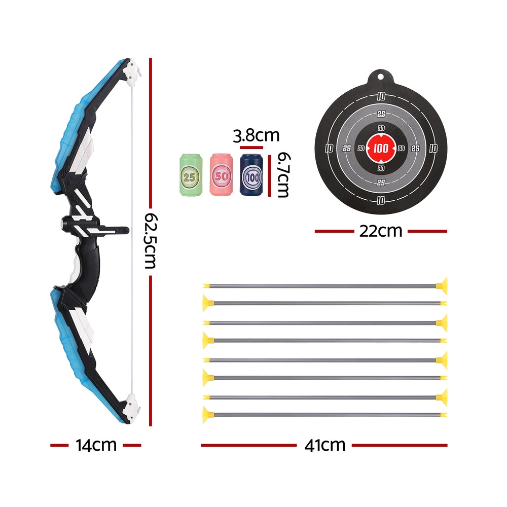Marlook Kids Bow and Arrow Target Set Outdoor Sport Archery Toys Bottle LED Light