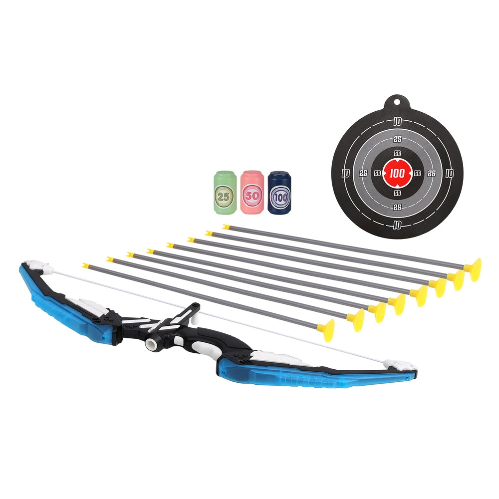 Marlook Kids Bow and Arrow Target Set Outdoor Sport Archery Toys Bottle LED Light