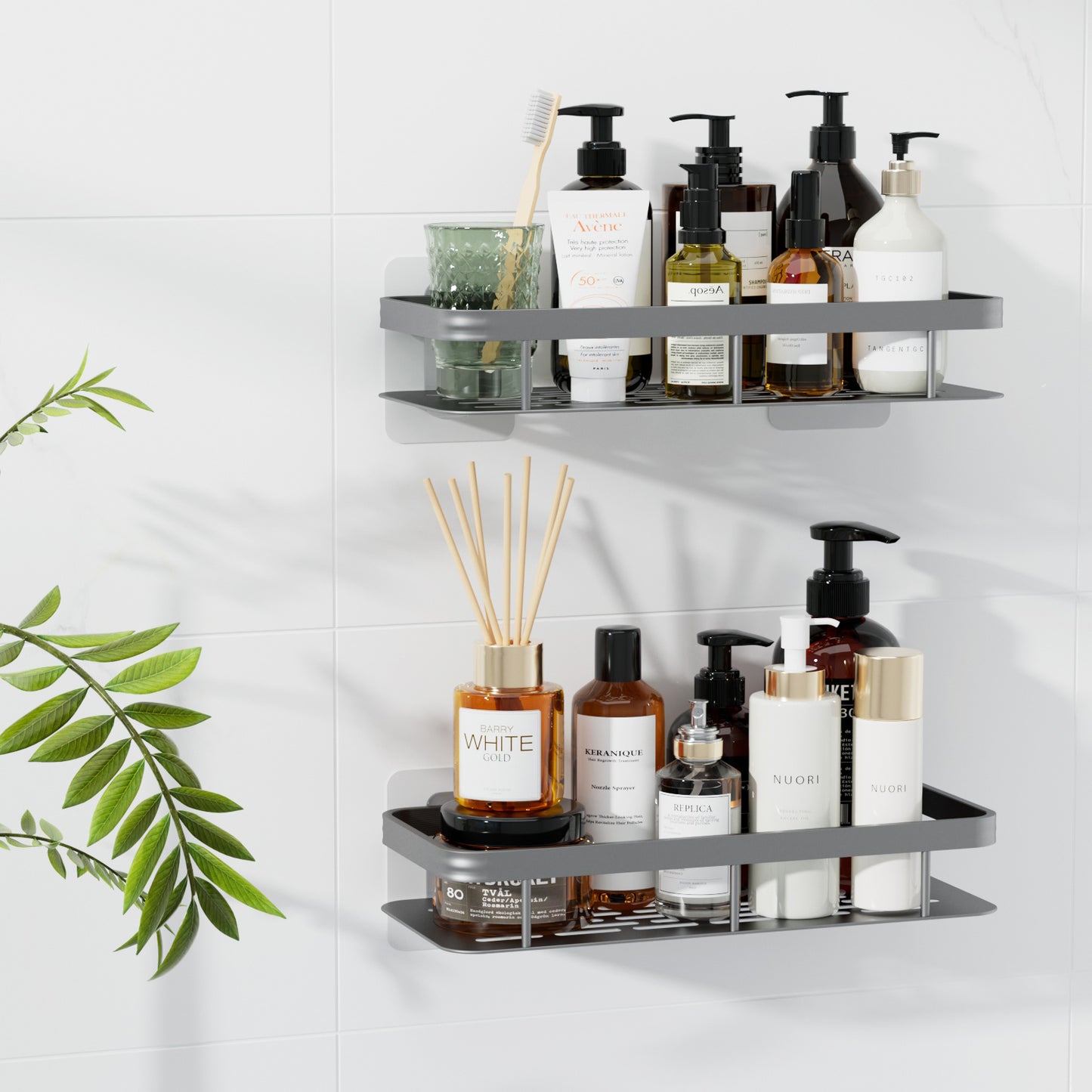 Marlook 2 Packs Bathroom Shelf Storage Rack