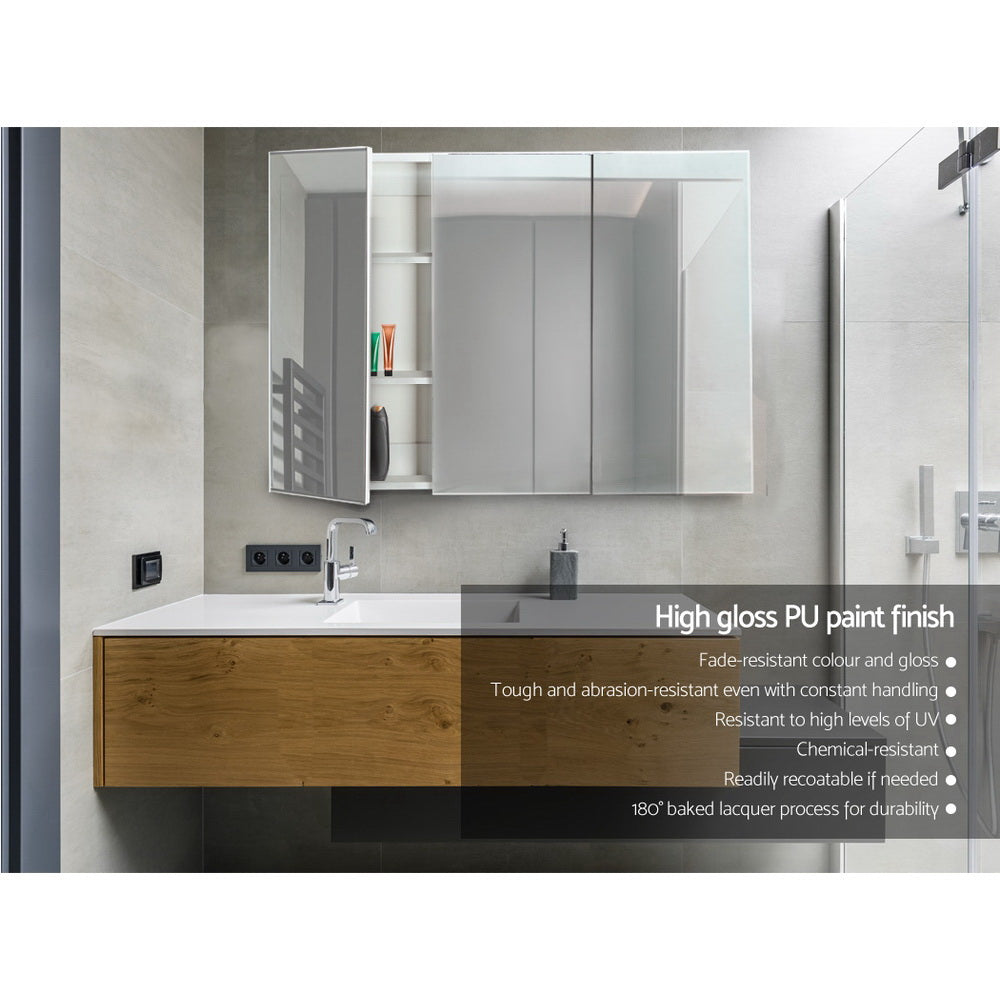 Marlook Bathroom Mirror Cabinet 1200x720mm White