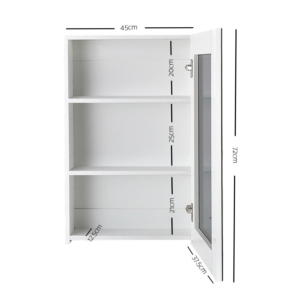 Marlook Bathroom Mirror Cabinet 450x720mm White