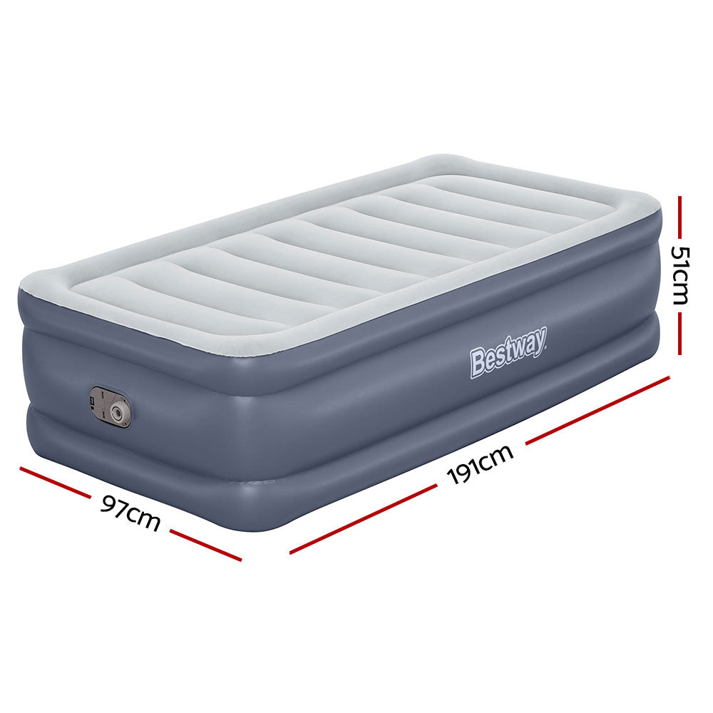 Marlook Mattress Air Bed Single Size 51CM Inflatable Camping Beds Home Outdoor