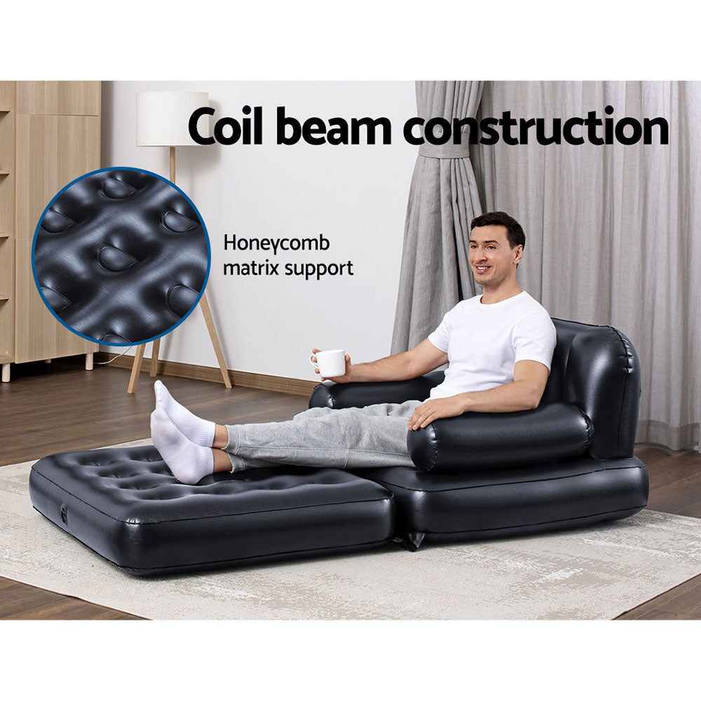 Marlook Inflatable Air Chair Seat Lounge Couch Lazy Sofa Blow Up Ottoman