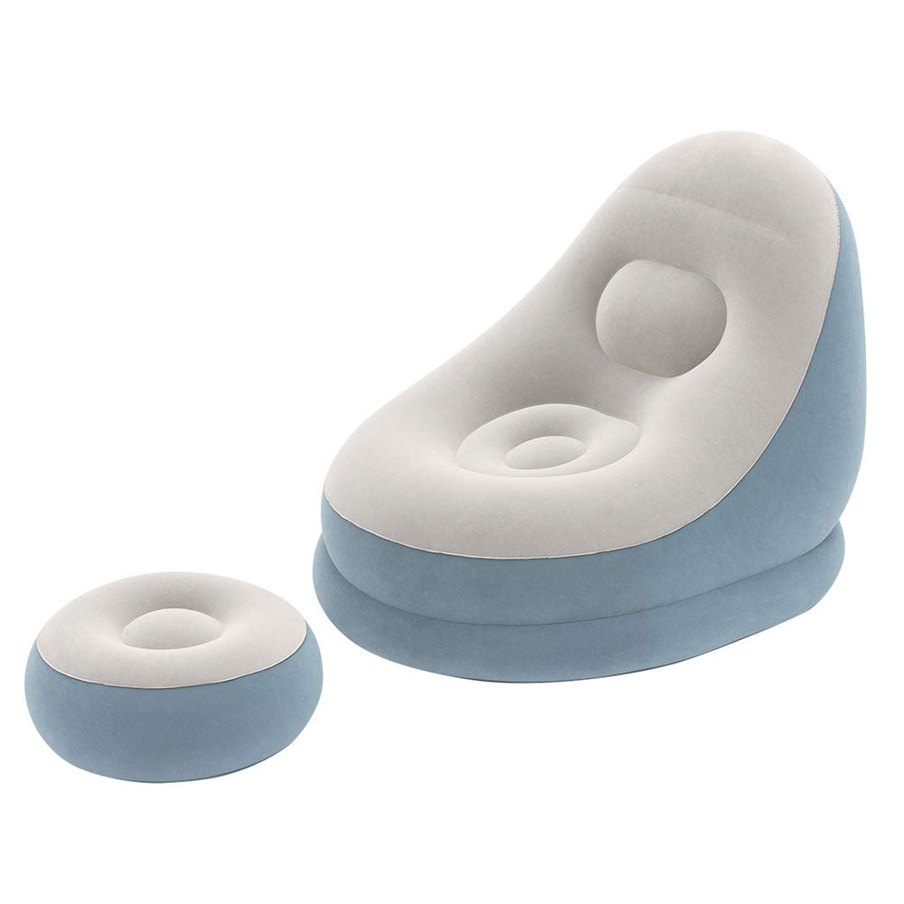 Marlook Inflatable Air Chair Seat Couch Lazy Sofa Lounge Ottoman Purple/Blue