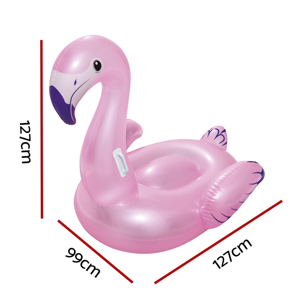 Marlook Kids Flamingo Rider Ride On Float Floating Seat Pool Lounger 1.27Mx1.27M