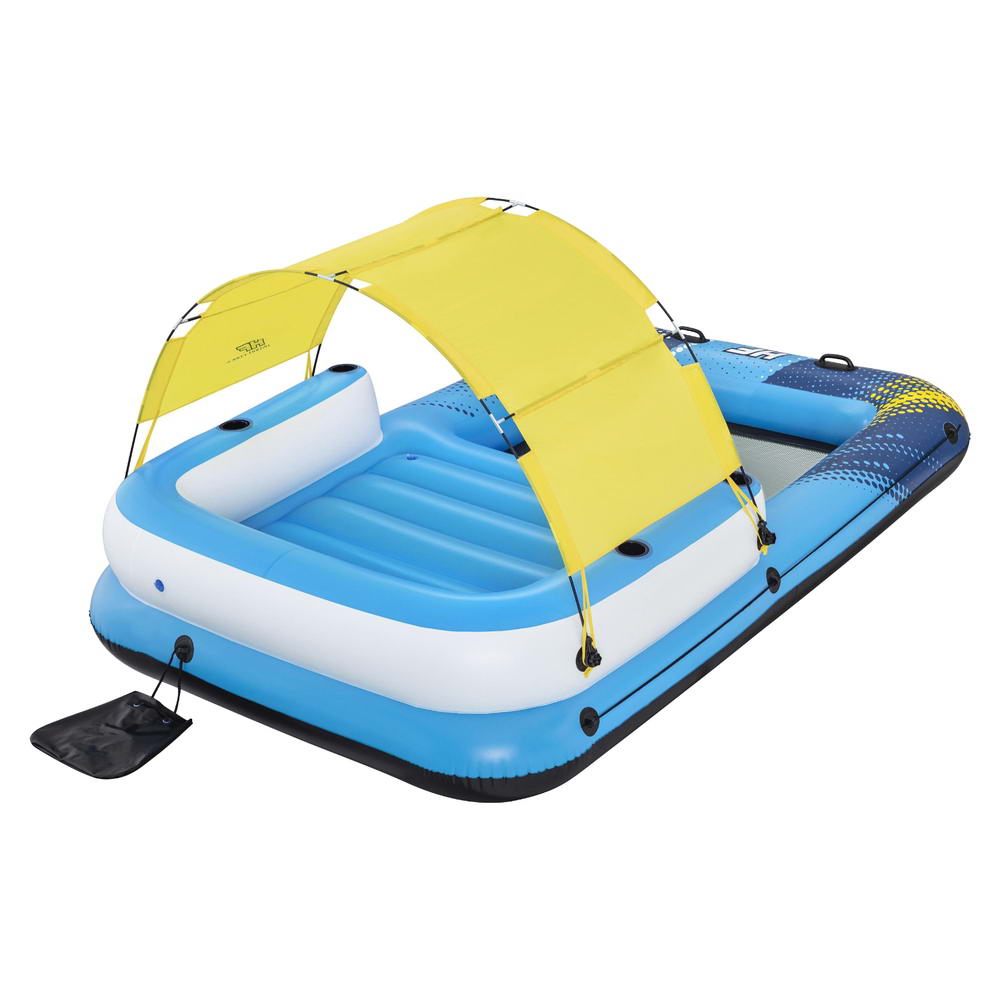 Marlook Inflatable Floating Island Float Lounger Sunshade Pool Bed 3.05Mx1.86M
