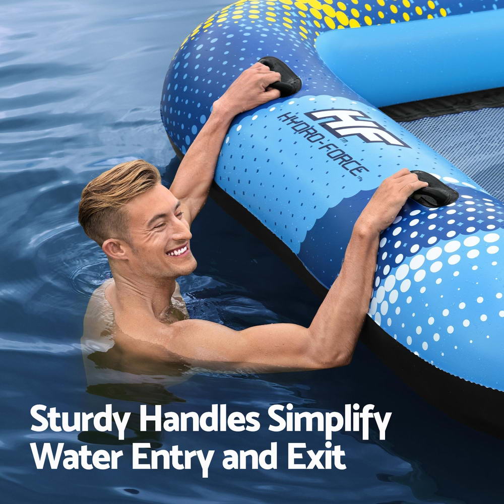 Marlook Inflatable Floating Island Float Lounger Sunshade Pool Bed 3.05Mx1.86M