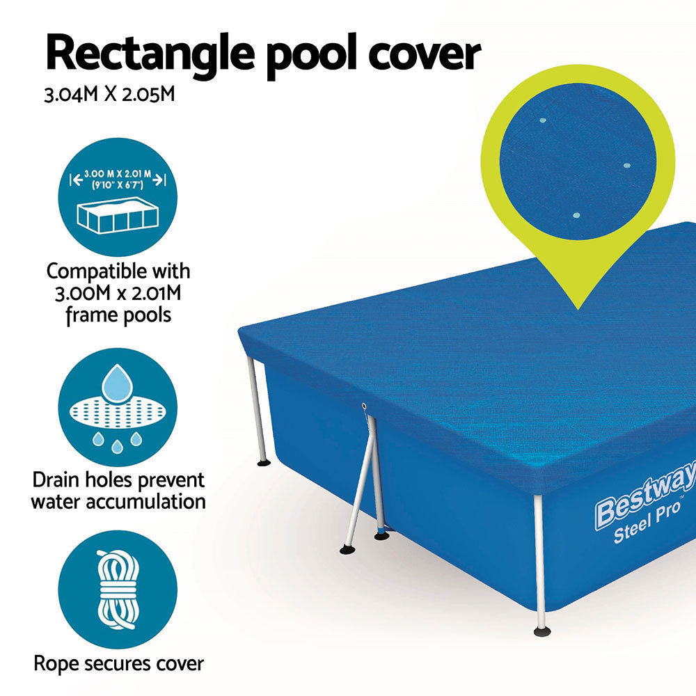 Marlook Pool Cover 58106 Fits 3x2.01m Above Ground Swimming Pool PE Blanket