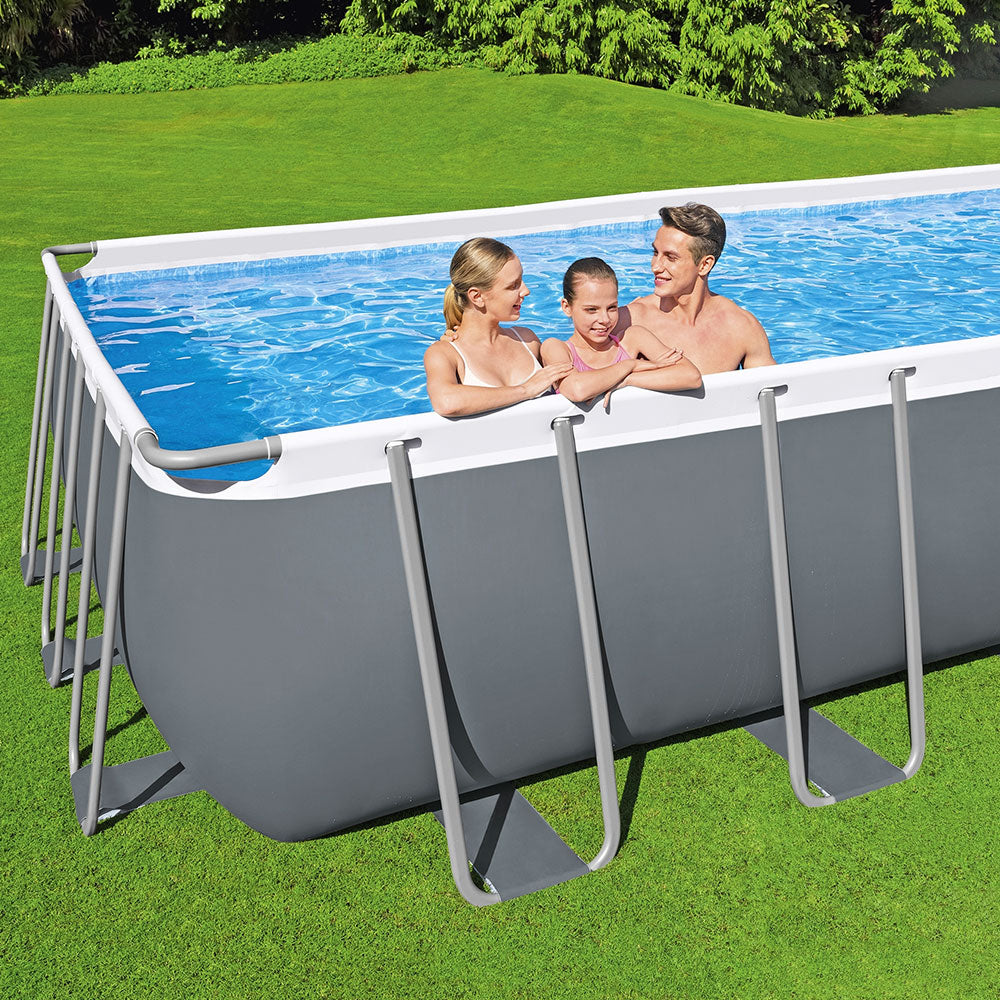 Marlook Swimming Pool 732x366x132cm Steel Frame Above Ground Pools Ladder 30045L