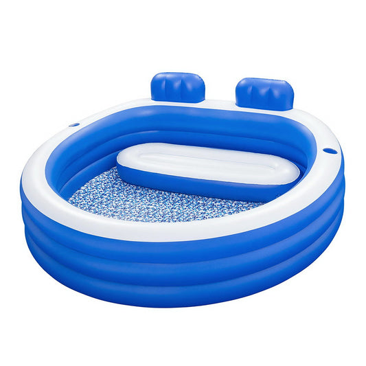 Marlook Kids Inflatable Pool Above Ground Pools Bench Seat Cup Holder 231x219cm