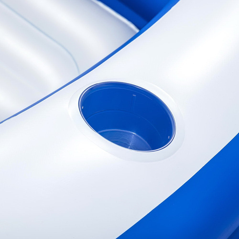 Marlook Kids Inflatable Pool Above Ground Pools Bench Seat Cup Holder 231x219cm