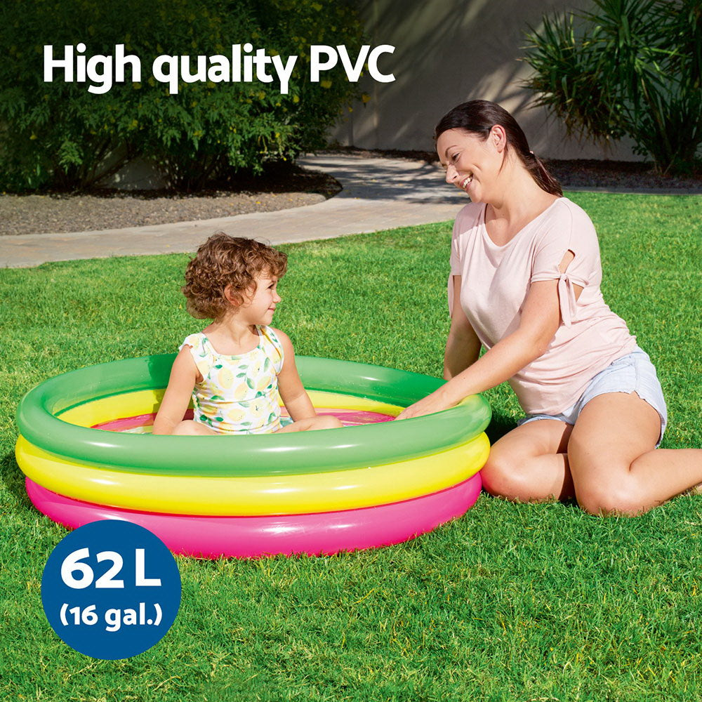 Marlook Kids Inflatable Pool Above Ground Round Splash Pool 102x102x25cm