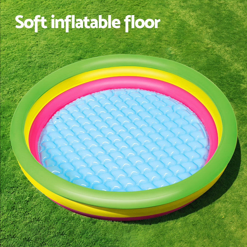 Marlook Kids Inflatable Pool Above Ground Round Splash Pool 102x102x25cm