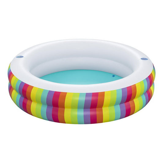 Marlook Kids Inflatable Round Pool Above Ground Cup Holder Rainbow 206x206x51cm
