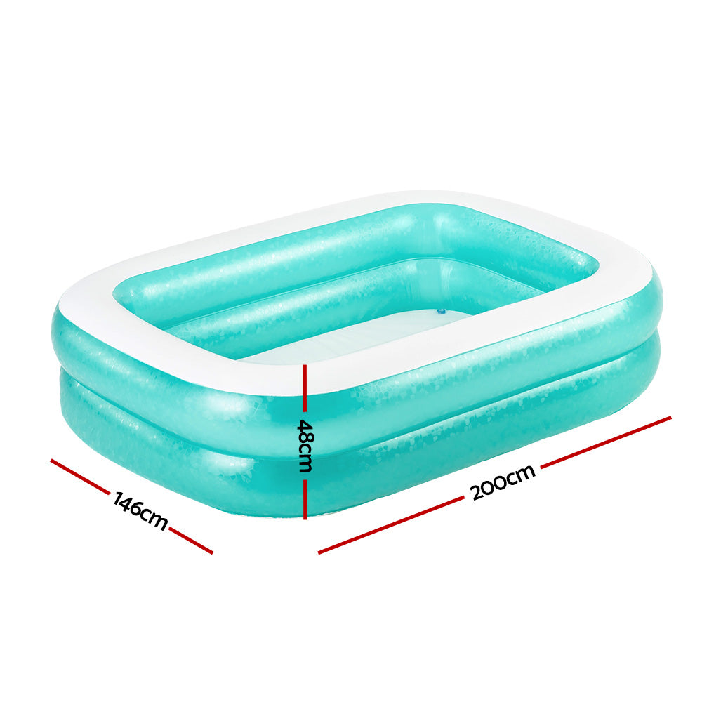 Marlook Kids Pool 200x146x48cm Inflatable Above Ground Swimming Pools 450L