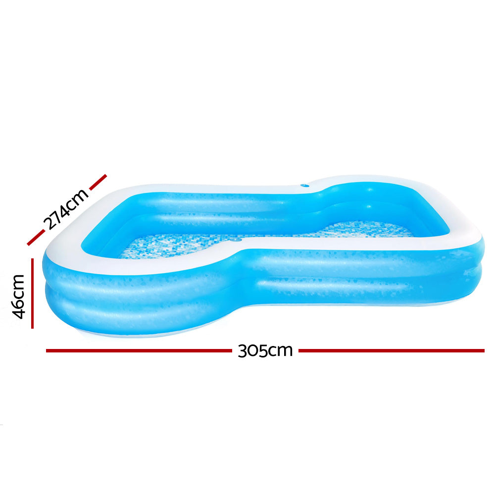 Marlook Kids Pool 305x274x46cm Inflatable Above Ground Swimming Pools 1207L
