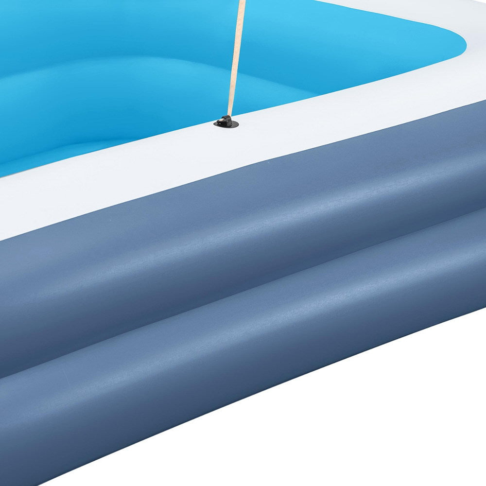 Marlook Kids Inflatable Pool Above Ground Splash Pool with Sunshade 254x178cm