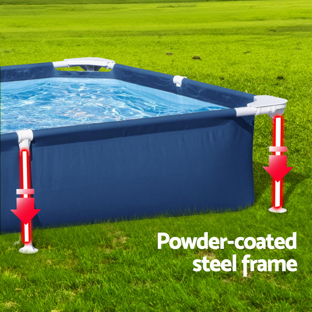 Marlook Swimming Pool 221x150x43cm Steel Frame Above Ground Pools 1200L