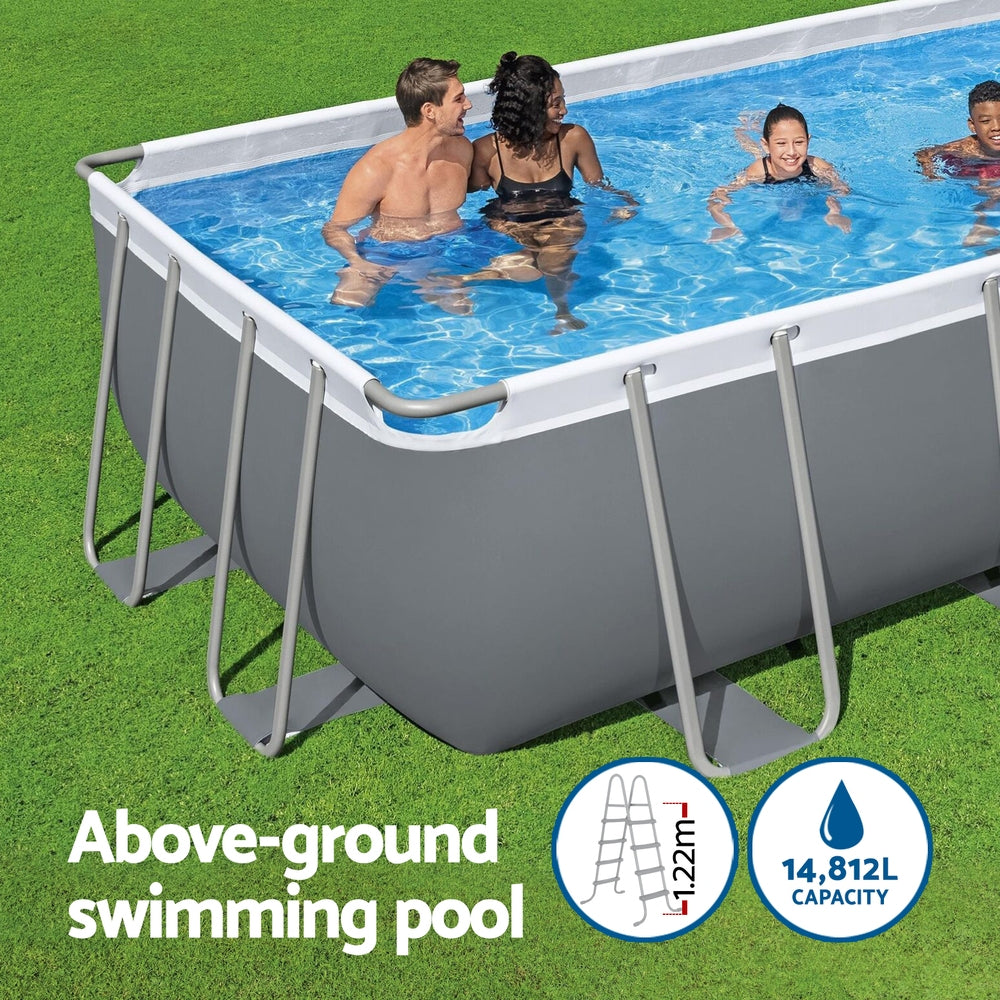 Marlook Swimming Pool 549x274x122cm Steel Frame Above Ground Pools Filter Pump Ladder 14812L