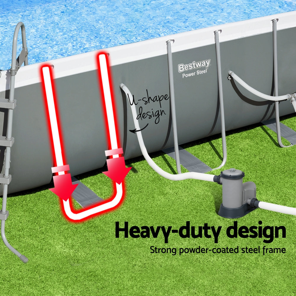 Marlook Swimming Pool 549x274x122cm Steel Frame Above Ground Pools Filter Pump Ladder 14812L