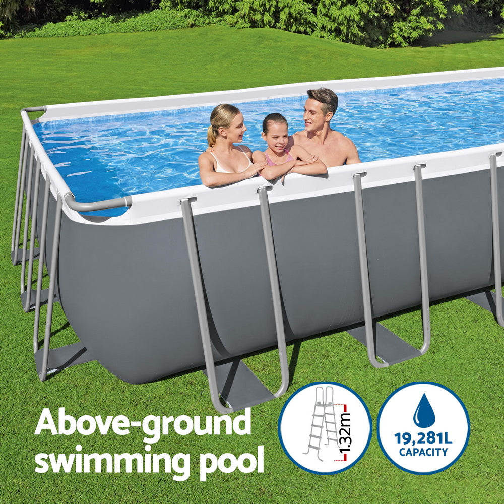 Marlook Swimming Pool 640x274x132cm Steel Frame Above Ground Pools Filter Pump Ladder 19281L