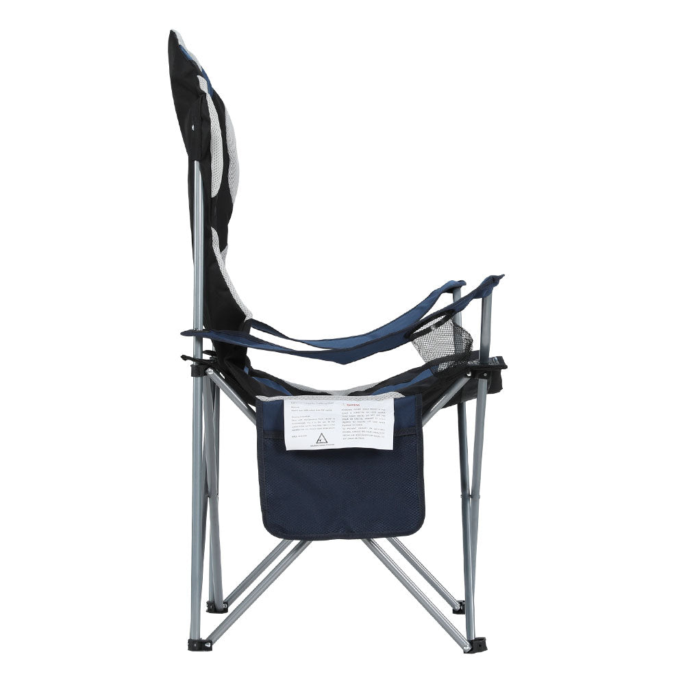 Marlook Camping Folding Chair Portable Outdoor Hiking Fishing Picnic Navy 2pcs