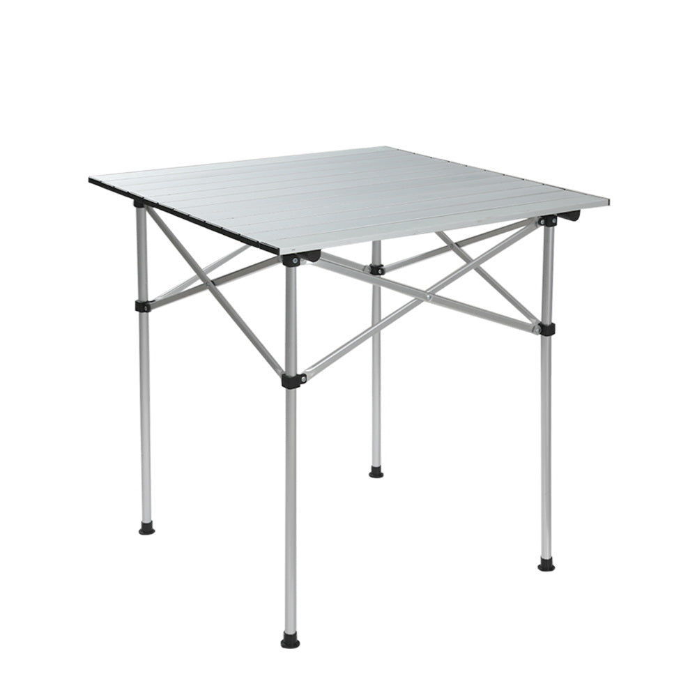 Marlook Folding Camping Table 70CM Roll Up Outdoor Picnic BBQ Aluminium Desk